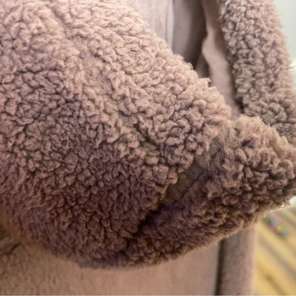 GAIAM Sherpa Zip Front Hoodie Teddy Jacket, Soft/Comfy, Loungewear, Weekend S - Picture 10 of 12
